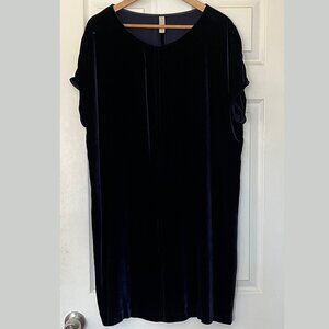 fourtwelve Blue Black Velvet Dress | M